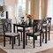 Baxton Studio Sylvia Grey Upholstered and Brown Finished 5-Piece Dining Set 142-8028-8026 - alternate 2